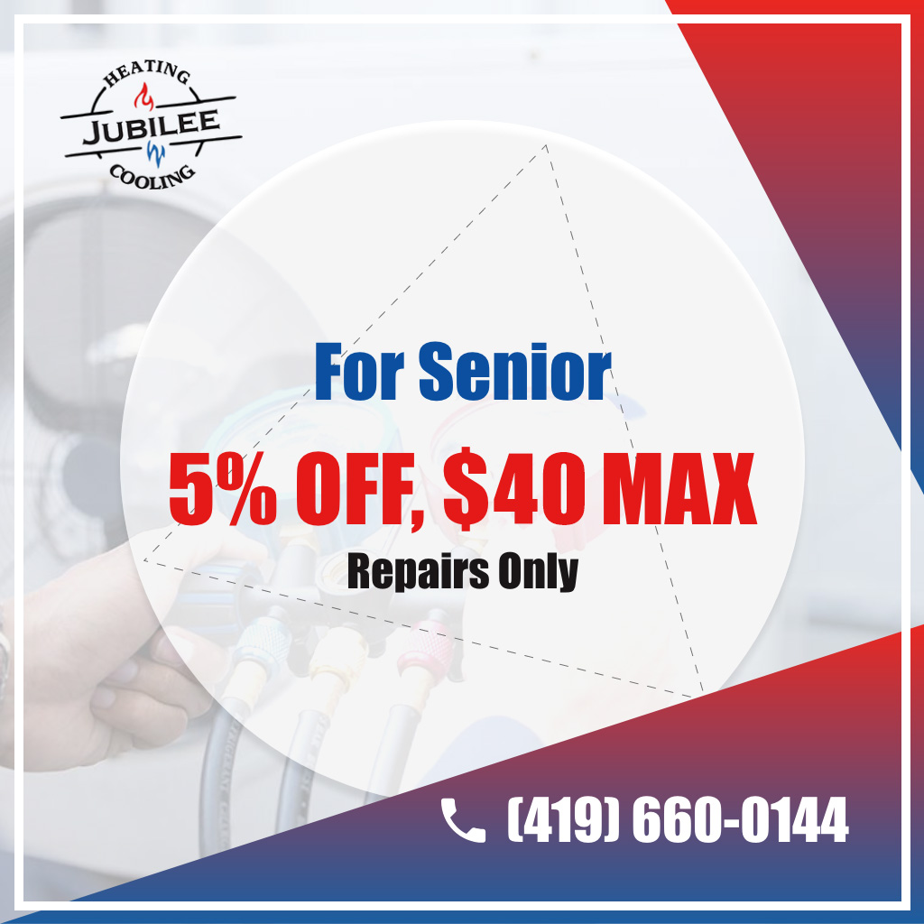 Senior promotion – 5% off, $40 max Repairs Only